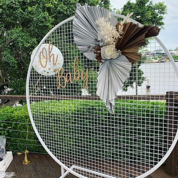 Image of White Round Mesh Backdrop