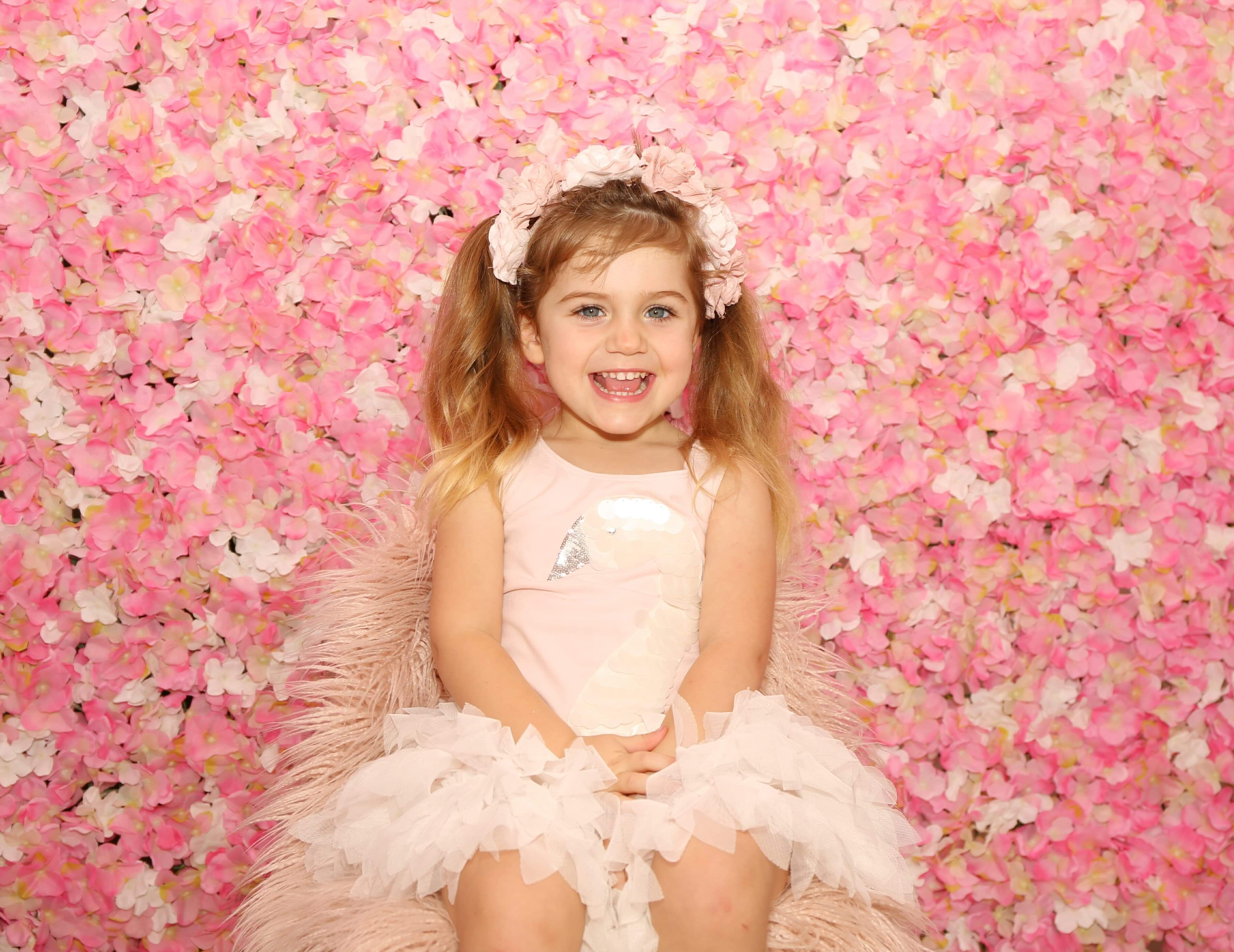 Image of Pink Hydrangea Flower Wall